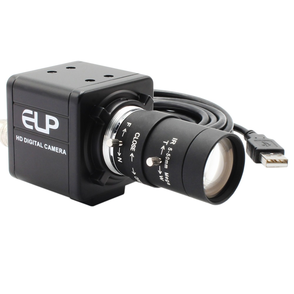 ELP AR0331 3MP WDR zoom USB CCTV Camera with 5-50mm varifocal lens for machine vision - Click Image to Close